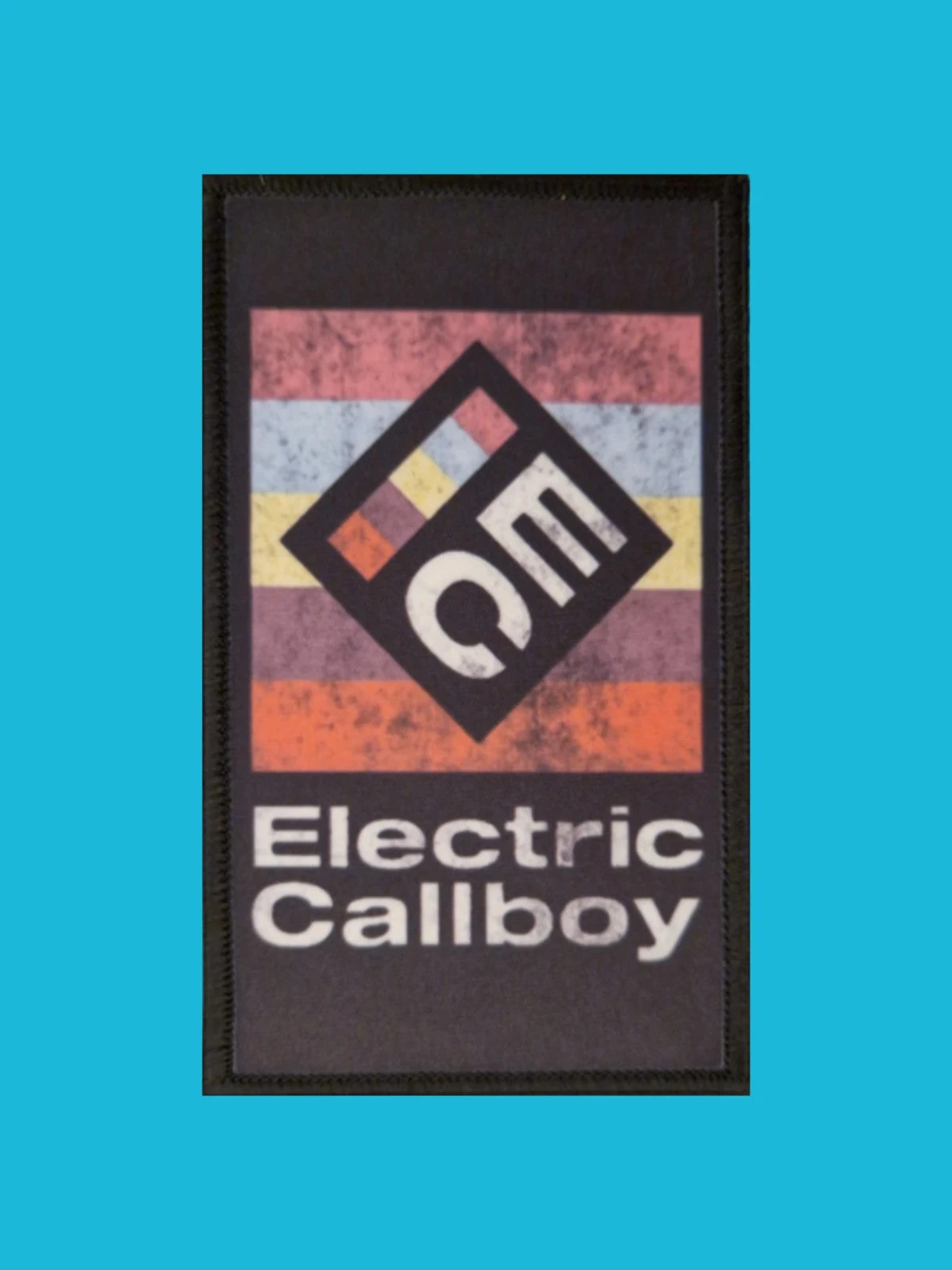Patch Electric Callboy - Logo carré multicolore - Imprimé - Rectangle de 6 x 10 centimètres